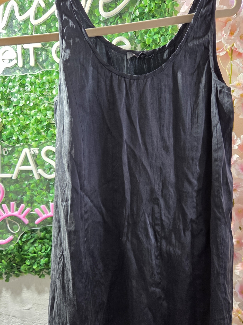 Eileen Fisher Black Sleeveless Shift Dress Tank Top - Size XS